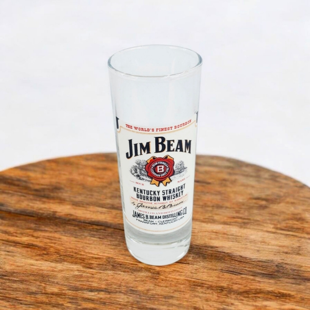 Jim Beam Kentucky Straight Bourbon Whiskey Glass - 5 1/4" tall x 3"